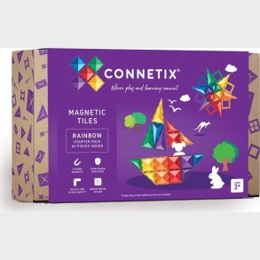 Connetix - Starter Pack - Magnetst 60 Dele - Rainbow (ct-r-00060-st)