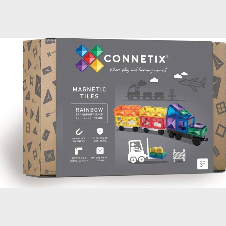Connetix - Transport Pack - Rainbow - 50 Dele (ct-r-00050-tr)