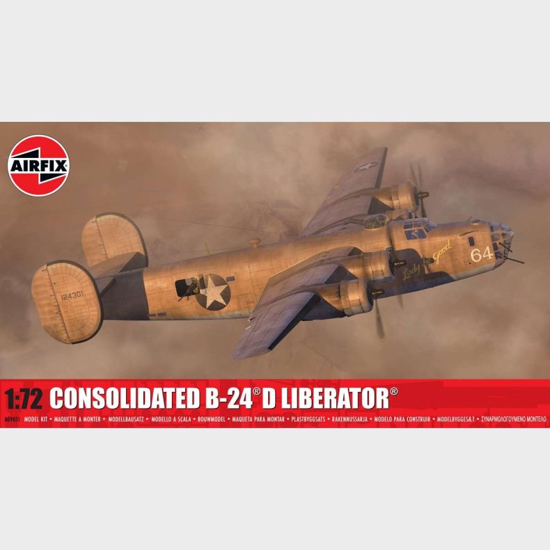 Airfix - Consolidated B-24d Liberator Fly Byggest - 1:72 - A09011
