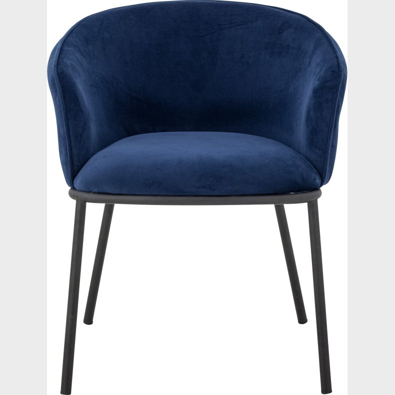 Bloomingville - Cortone Spisebordsstol Med Arml�n - Bl� - Plast