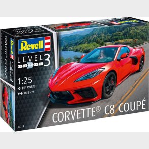 Revell - Corvette C8 Coup Bil Byggest - 1:24 - Level 3 - 07714