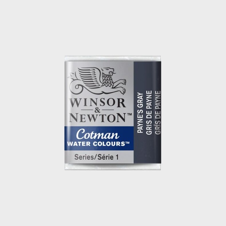 Winsor & Newton - Cotman Watercolour - 1/2 Pan - Paynes Gr