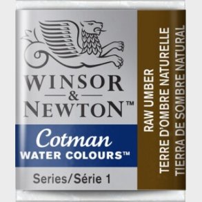 Winsor & Newton - Cotman Watercolour - 1/2 Pan -  Raw Umber