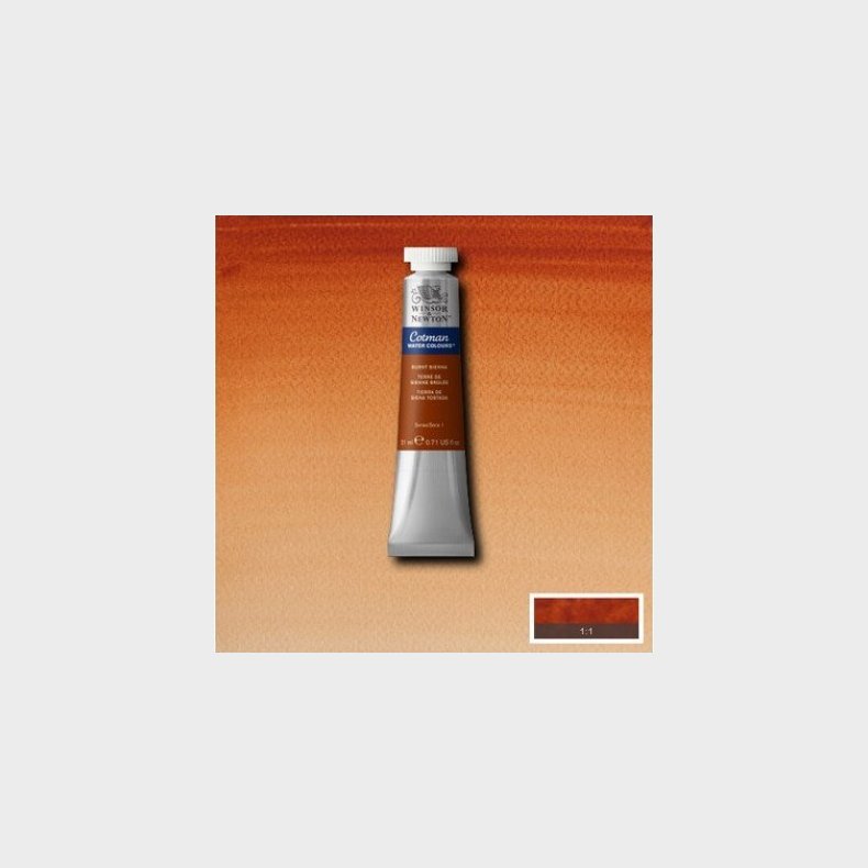 Winsor & Newton - Akvarelfarve - Cotman - Burnt Sienna 21 Ml