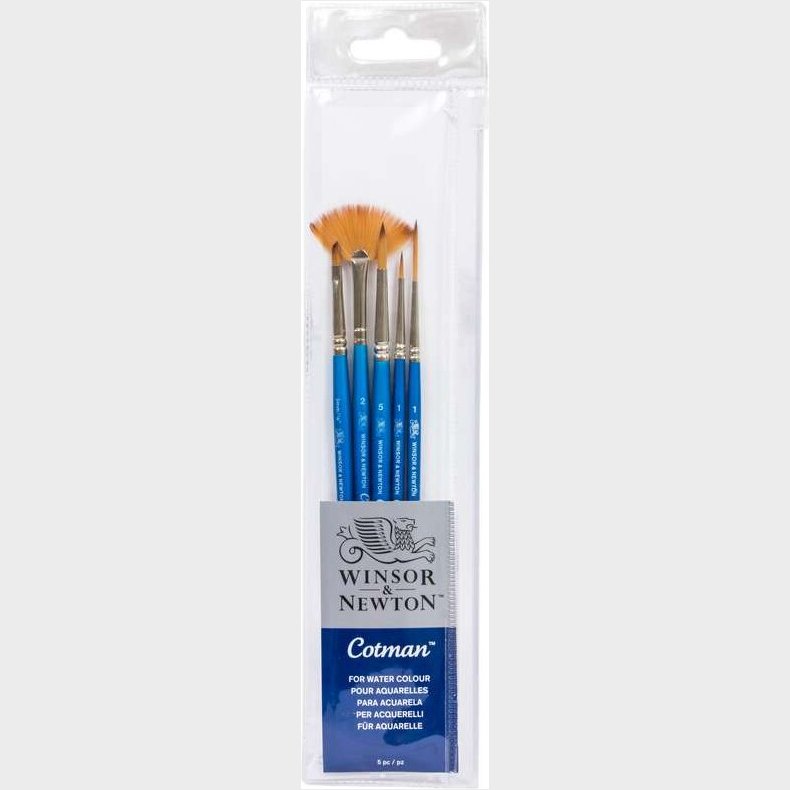 Cotman Watercolour Brush Set Short Handle 5pcs Ass - 5390602 - Winsor & Newton