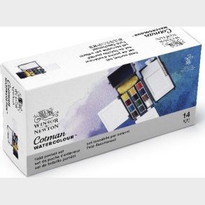 Winsor & Newton - Akvarelfarve St Med 12 Farver - Field Pocket