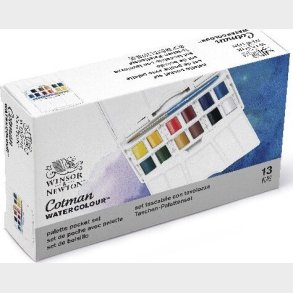 Winsor & Newton - Akvarelfarve St Med 13 Dele - Palette Pocket