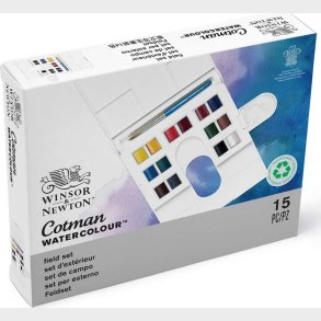 Winsor & Newton - Akvarelfarve S�t - The Compact Set - 14 Farver