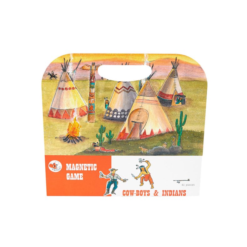 Magnetbog-Cowboy og indianer - Bger - Legekammeraten.dk