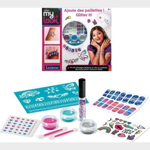 Cra-z-art - My Look Sparkling Glitter Tattoos & Nails - Kit Til Brn