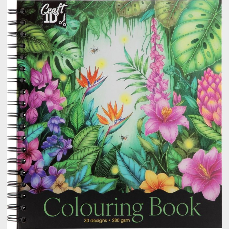 Blomster Malebog - 30 Sider - Craft Id - Bog