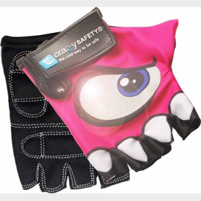 Cykelhandsker Til Brn - Med Refleks - Crazy Safety - Str. S - Pink