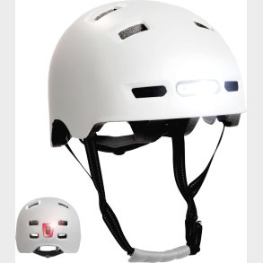 Crazy Safety - Urban Cykel- Og Skaterhjelm Til Brn - Fra 7 r - Mat Hvid - 57-61 Cm