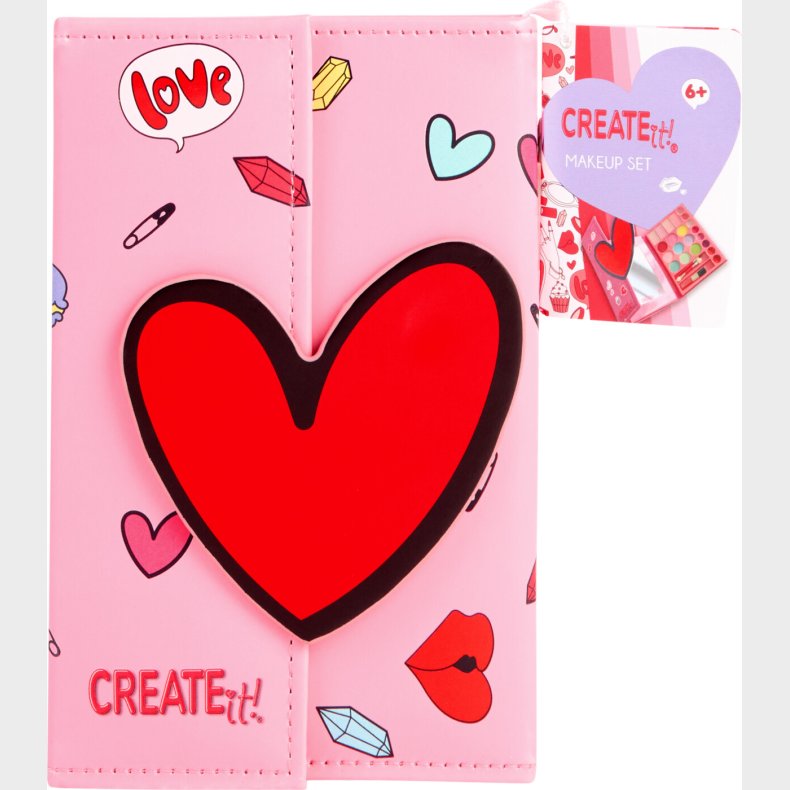 Create It! - Makeup Bog Med Hjerte Og Magnetlukning