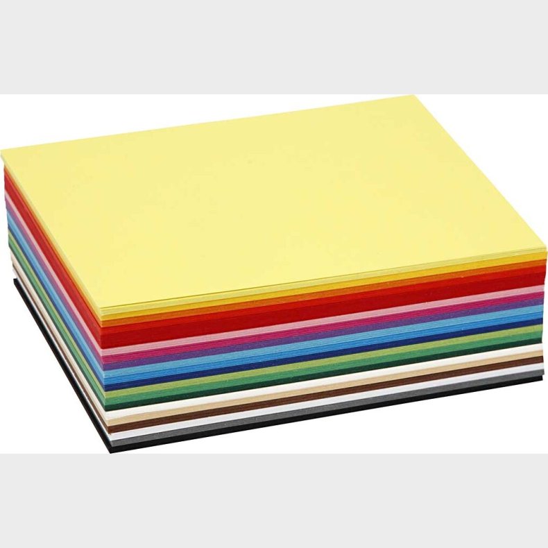 Karton - Farvet - A6 - Forskellige Farver - 300 Ark