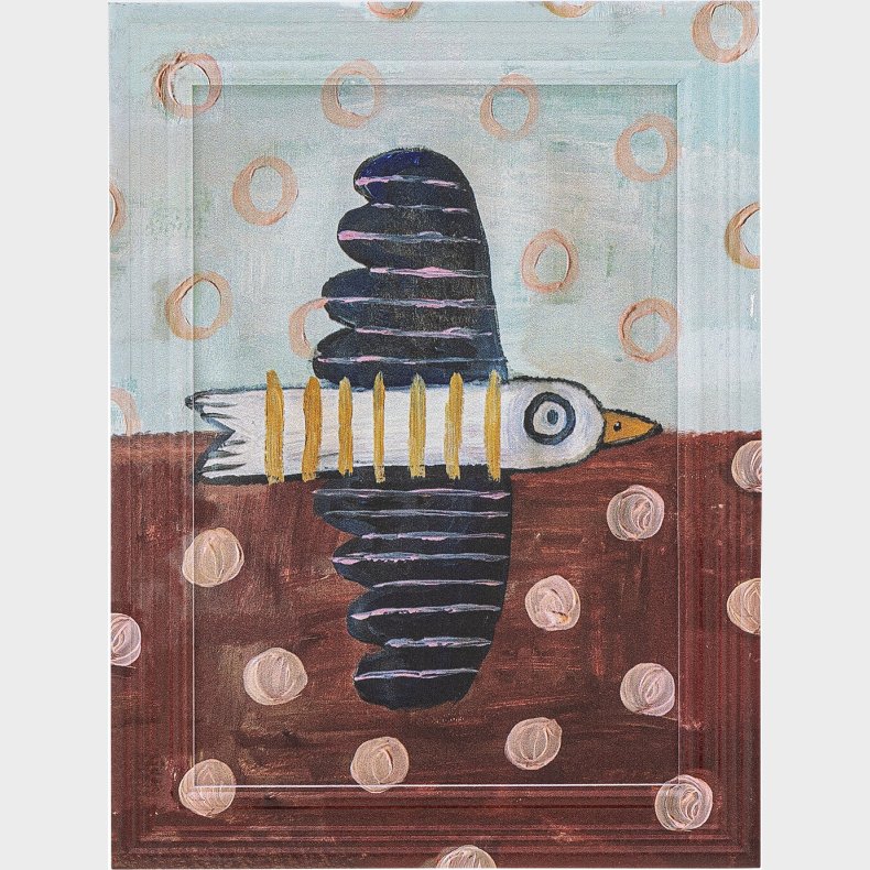 Creative Collection - Brett Birdy Illustration Med Ramme - Fyrretr�