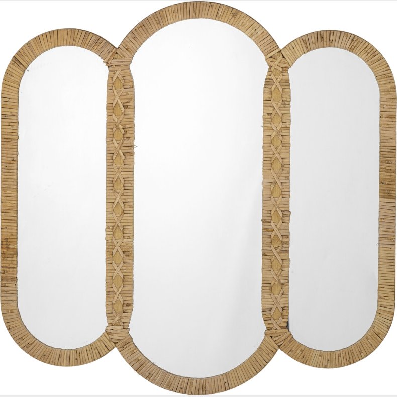 Creative Collection - Cardiz Vgspejl - Natur - Rattan
