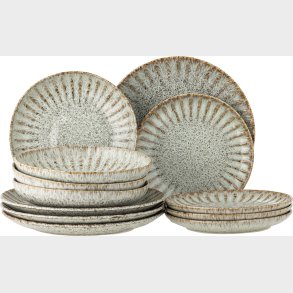 Creative Collection - Fleur Servicest - Natur - Stentj - 12 Dele