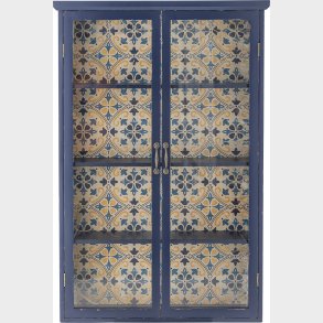 Creative Collection - Hazem Vitrineskab - Bl - Fyrretr - 81x122x22 Cm