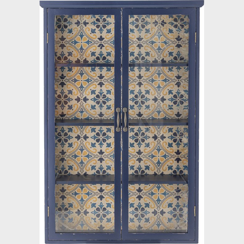 Creative Collection - Hazem Vitrineskab - Bl - Fyrretr - 81x122x22 Cm