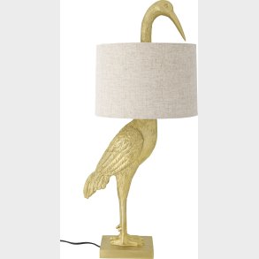 Creative Collection - Heron Bordlampe Med Skrm - Guld - Polyresin
