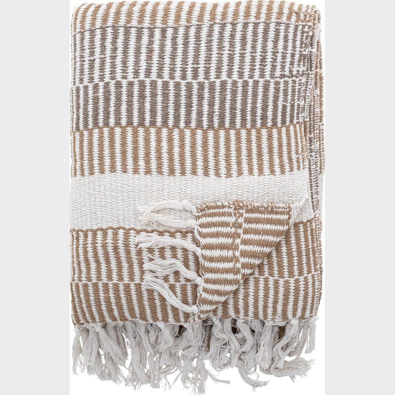 Creative Collection - Isnel Plaid - Bomuld - 160x130 Cm - Natur