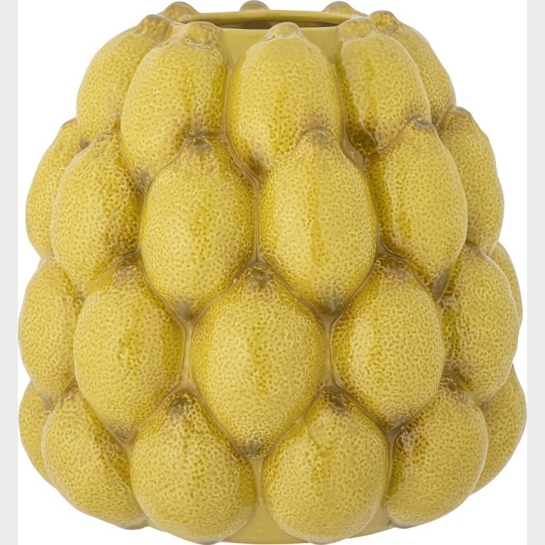 Creative Collection - Limone Citron Vase - Gul - Stentj - H 22 Cm