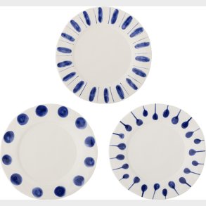 Creative Collection - Linora Tallerkener - Bl� - Stent�j - S�t Med 3