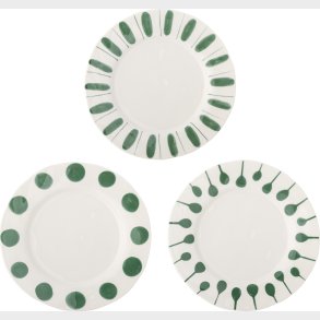 Creative Collection - Linora Tallerkener - Gr�n - Stent�j - S�t Med 3