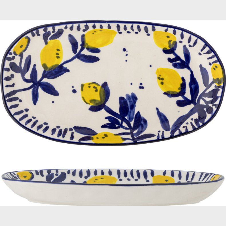 Creative Collection - Maxima Serveringsfad - Bl� - Stent�j Keramik