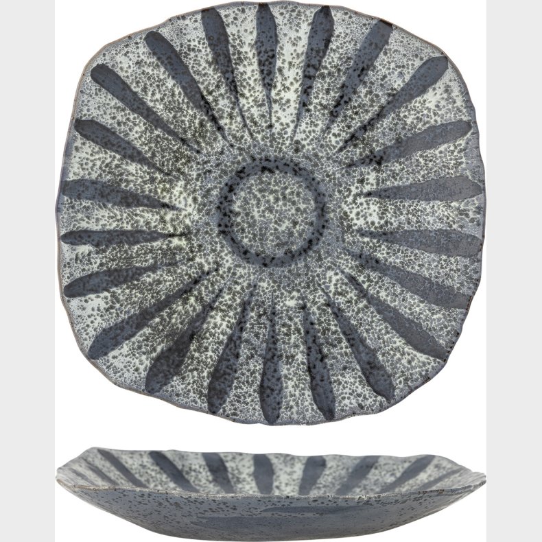 Creative Collection - Ramie Serveringsfad - Gr� - Stent�j Keramik