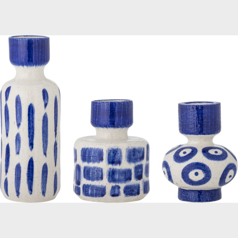 Creative Collection - Romane Vaser - Bl� - Stent�j Keramik - 3 Stk.