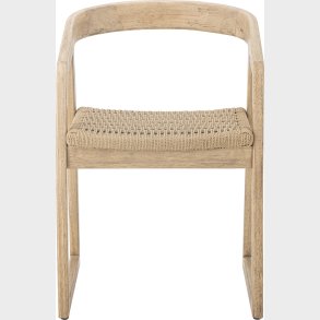 Creative Collection - Serrone Spisebordsstol Med Armln - Natur - Gummitr