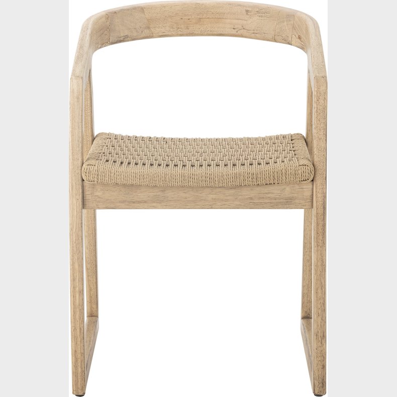 Creative Collection - Serrone Spisebordsstol Med Armln - Natur - Gummitr