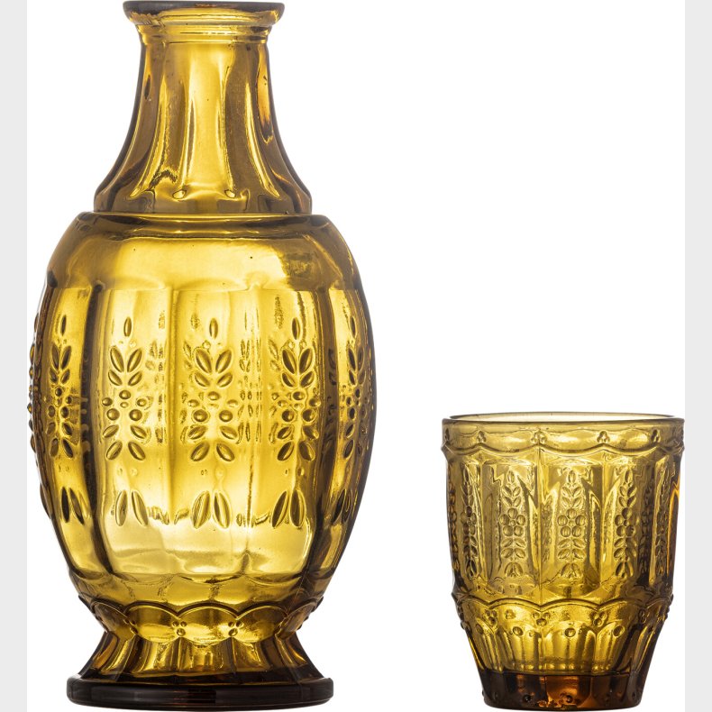 Creative Collection - Theon Karaffel Og Glas - Brun - Glas - 2 Dele