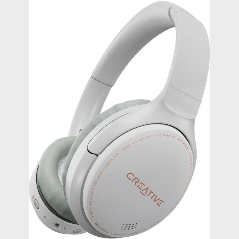 Creative - Zen Hybrid Anc Headphones - Over-ear Hovedtelefoner - Hvid