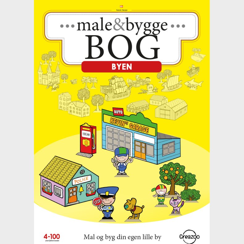 Creazoo Male Og Byggebog A4 Byen - Bog