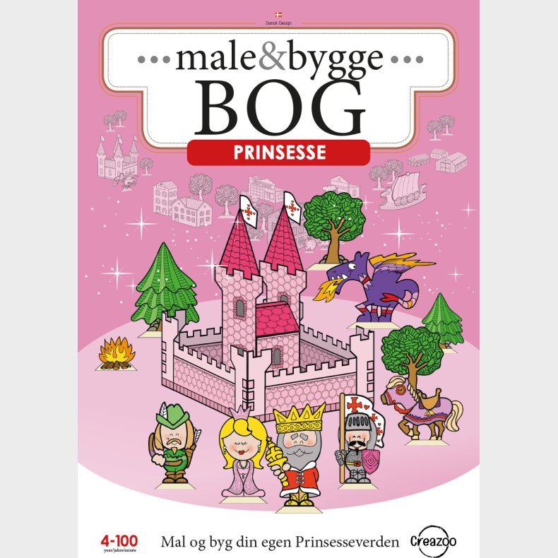 Creazoo Male Og Byggebog A4 Prinsesser - Bog