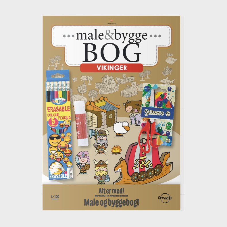 Creazoo Male Og Byggebog St Vikinger - Bog