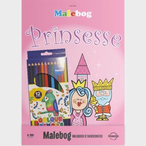 Creazoo Malebog Prinsesse + Farveblyanter - Bog