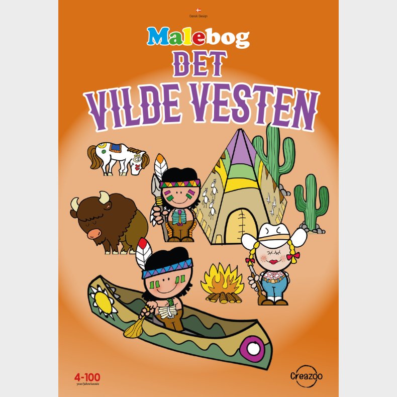Creazoo Malebog Vilde Vesten A4 16 Sider - Bog