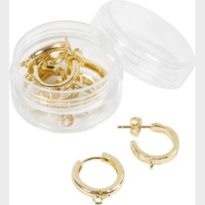 Creoler Med je -  15 Mm - Tykkelse 3 Mm - Forgyldt - 2 Par