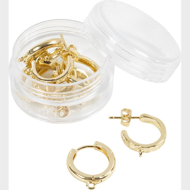 Creoler Med je -  15 Mm - Tykkelse 3 Mm - Forgyldt - 2 Par