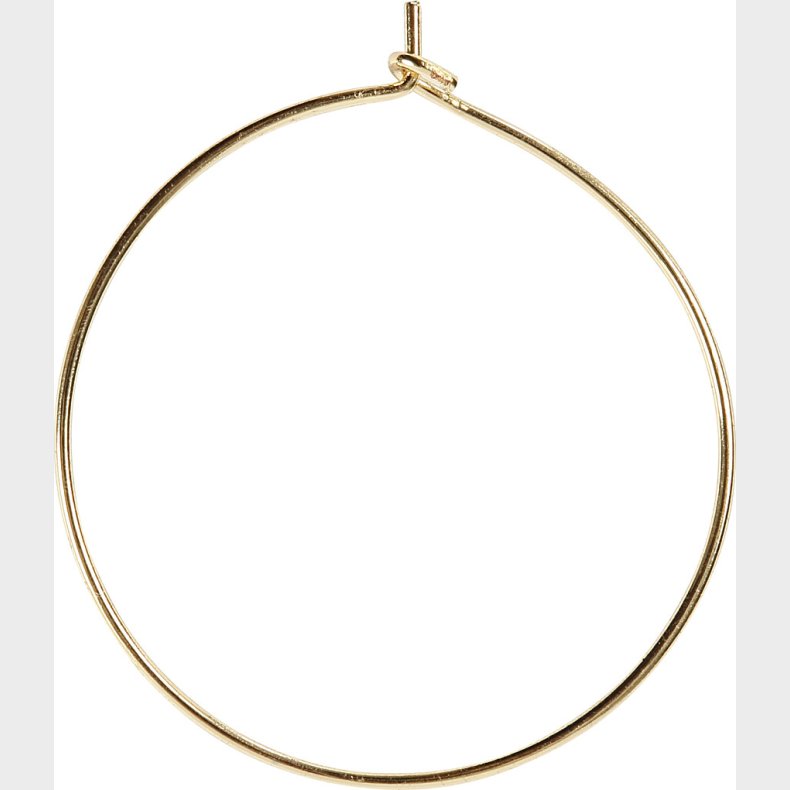 Creoler -  30 Mm - Forgyldt - 6 Stk.