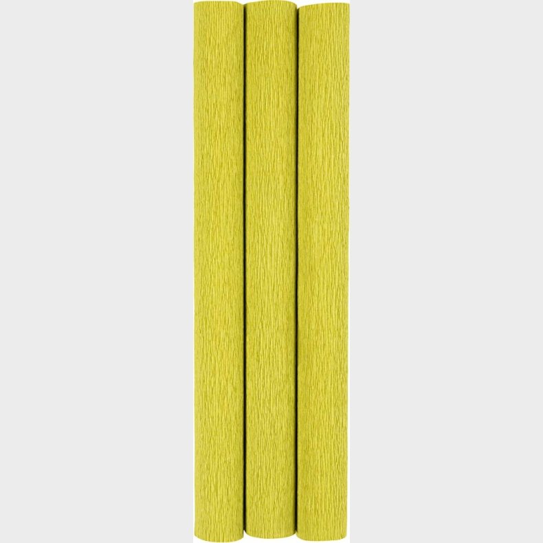 Crepepapir - 25x60 Cm - Strk/crepe 180% - 105 G - Lys Grn - 3 Ark
