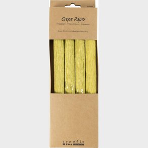 Crepepapir - 25x60 Cm - Strk/crepe 180% - 105 G - Lys Grn - 4ark