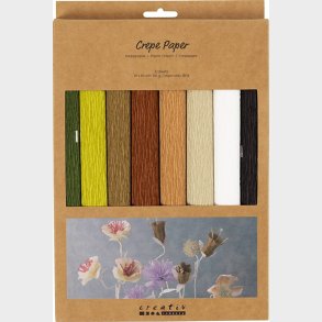 Crepepapir - 25x60 Cm - Strk/crepe 180% - 105 G - Natur