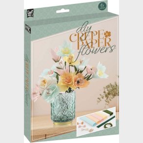Crepepapir Blomster - Diy S�t - 6 Farver