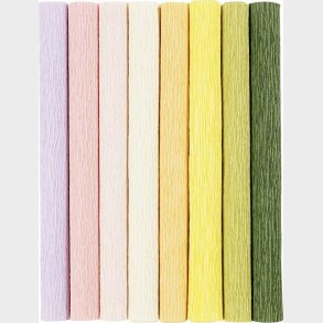 Crepepapir Til Diy Blomster - 8 Pastelfarver