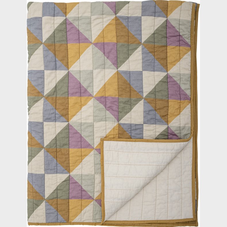 Bloomingville - Crewe Quilt Tppe - Gul - Bomuld Oeko-tex - 150x125 Cm
